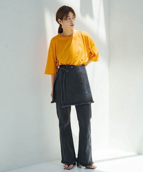 Kastane（カスタネ）の「カラバリステッチスラブT（Tシャツ/カットソー・レディース・アイボリー/グリーン/ブルー/オレンジ・FREE）」の14枚目の写真