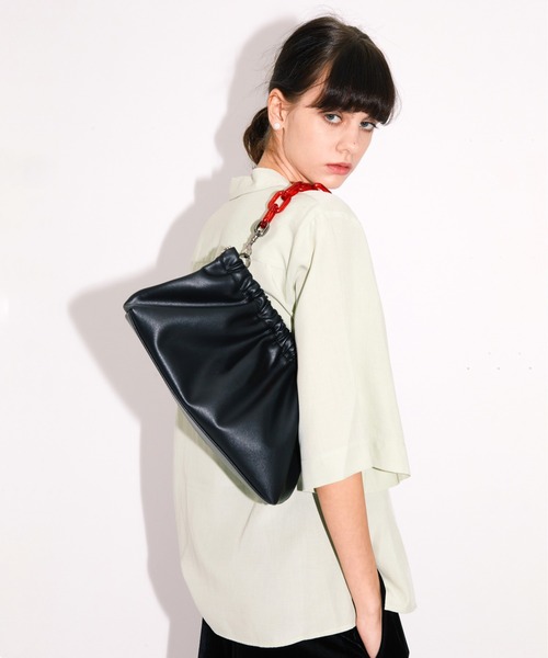 韓国【SAMO ONDOH】Shoulder Plea Bag M ショルダープリーバック org.jpg