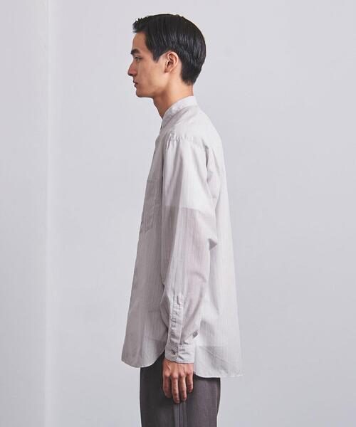 UNITED ARROWS（ユナイテッドアローズ）の「＜UNITED ARROWS＞ コットン/ウール バンドカラーシャツ（シャツ/ブラウス・メンズ・ライトグレー・SMALL/MEDIUM/LARGE/X-LARGE）」の4枚目の写真