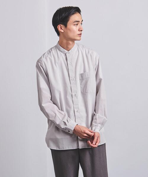 UNITED ARROWS（ユナイテッドアローズ）の「＜UNITED ARROWS＞ コットン/ウール バンドカラーシャツ（シャツ/ブラウス・メンズ・ライトグレー・SMALL/MEDIUM/LARGE/X-LARGE）」の14枚目の写真