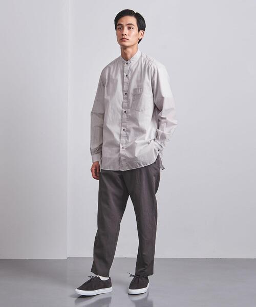 UNITED ARROWS（ユナイテッドアローズ）の「＜UNITED ARROWS＞ コットン/ウール バンドカラーシャツ（シャツ/ブラウス・メンズ・ライトグレー・SMALL/MEDIUM/LARGE/X-LARGE）」の8枚目の写真