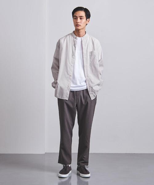 UNITED ARROWS（ユナイテッドアローズ）の「＜UNITED ARROWS＞ コットン/ウール バンドカラーシャツ（シャツ/ブラウス・メンズ・ライトグレー・SMALL/MEDIUM/LARGE/X-LARGE）」の3枚目の写真