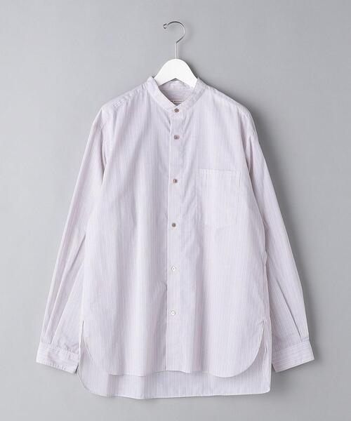 UNITED ARROWS（ユナイテッドアローズ）の「＜UNITED ARROWS＞ コットン/ウール バンドカラーシャツ（シャツ/ブラウス・メンズ・ライトグレー・SMALL/MEDIUM/LARGE/X-LARGE）」の9枚目の写真