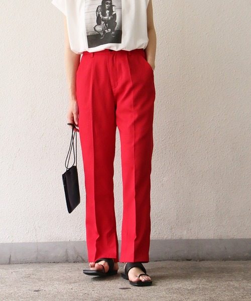 notch.（ノッチ）の「スラックスパンツ（スラックス・レディース・ブラック/レッド/グリーン/ダークオリーブ・M/TM）」の4枚目の写真