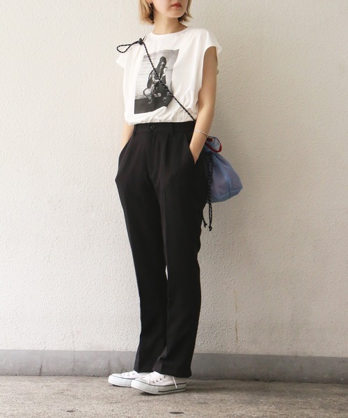 notch.（ノッチ）の「スラックスパンツ（スラックス・レディース・ブラック/レッド/グリーン/ダークオリーブ・M/TM）」の8枚目の写真