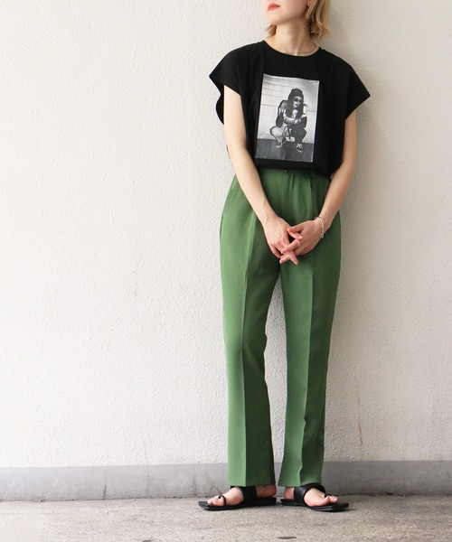 notch.（ノッチ）の「スラックスパンツ（スラックス・レディース・ブラック/レッド/グリーン/ダークオリーブ・M/TM）」の14枚目の写真