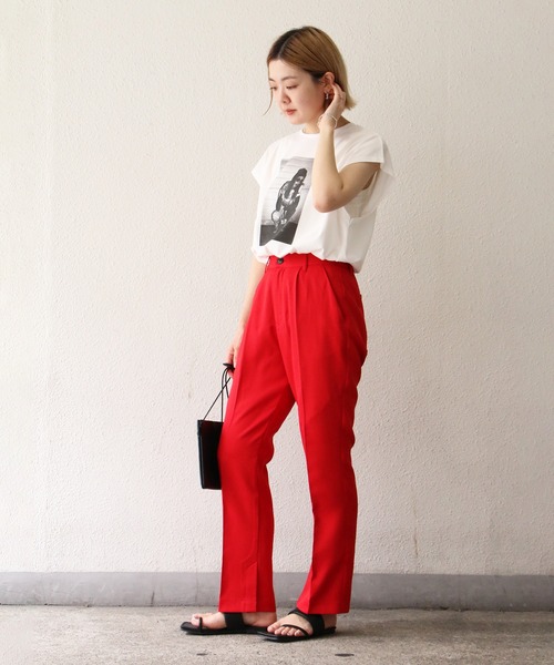 notch.（ノッチ）の「スラックスパンツ（スラックス・レディース・ブラック/レッド/グリーン/ダークオリーブ・M/TM）」の18枚目の写真