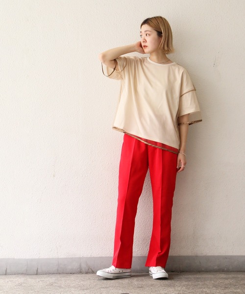 notch.（ノッチ）の「スラックスパンツ（スラックス・レディース・ブラック/レッド/グリーン/ダークオリーブ・M/TM）」の22枚目の写真