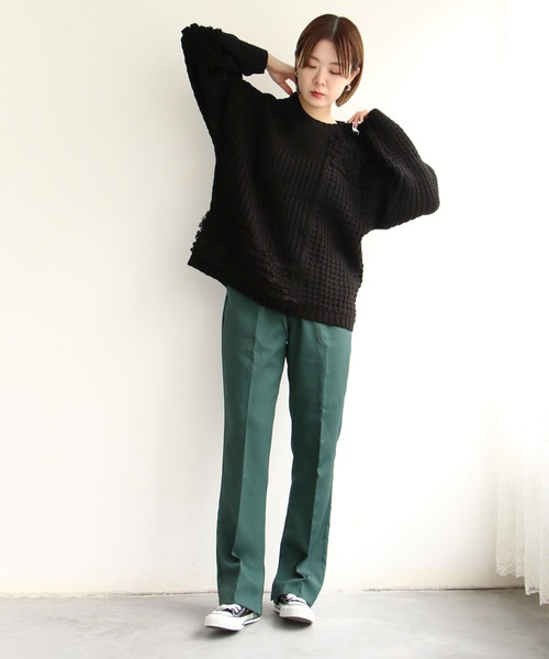 notch.（ノッチ）の「スラックスパンツ（スラックス・レディース・ブラック/レッド/グリーン/ダークオリーブ・M/TM）」の5枚目の写真