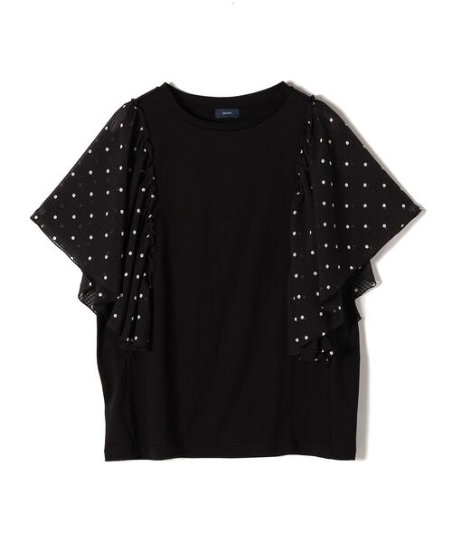 SHIPS(シップス)の「*コンビスリーブプルオーバー◇(Tシャツ/カットソー・レディース・ブラック/ライトホワイト/ベージュ/ネイビー/ブラック系その他・ONE SIZE)」の8枚目の写真