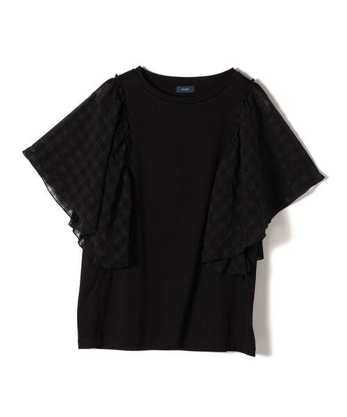 SHIPS(シップス)の「*コンビスリーブプルオーバー◇(Tシャツ/カットソー・レディース・ブラック/ライトホワイト/ベージュ/ネイビー/ブラック系その他・ONE SIZE)」の10枚目の写真