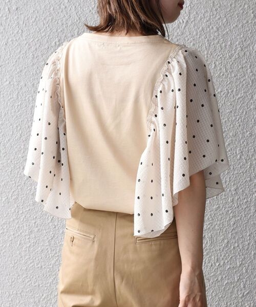 SHIPS(シップス)の「*コンビスリーブプルオーバー◇(Tシャツ/カットソー・レディース・ブラック/ライトホワイト/ベージュ/ネイビー/ブラック系その他・ONE SIZE)」の18枚目の写真