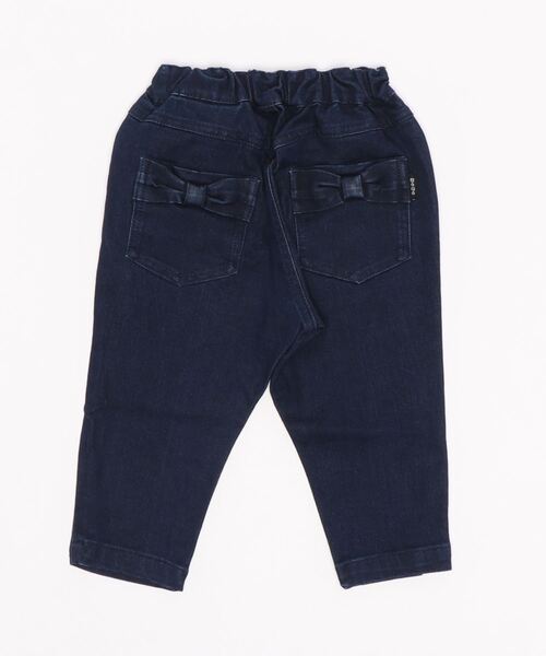 BeBe(ベベ)の「BeBe/ストレッチデニムリボンポケットテーパード9分丈パンツ(90~150cm)(デニムパンツ・キッズ・ネイビー・130/120/110/90/100/140/150)」の7枚目の写真
