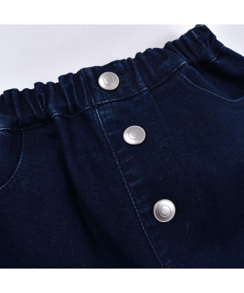 BeBe(ベベ)の「BeBe/ストレッチデニムリボンポケットテーパード9分丈パンツ(90~150cm)(デニムパンツ・キッズ・ネイビー・130/120/110/90/100/140/150)」の3枚目の写真