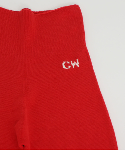 CHILD WOMAN(チャイルドウーマン)の「サーティラブ起毛裾リブニットパンツ(レギンス/スパッツ・レディース・アイボリー/レッド/ブラウン/ピンク・FREE)」の9枚目の写真