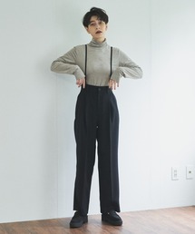 紐付きセンタープレスパンツ