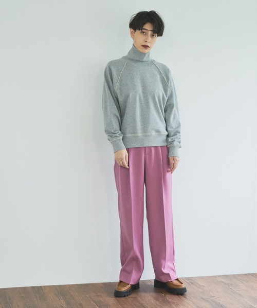 audrey and john wad（オードリーアンドジョンワッド）の「紐付きセンタープレスパンツ（その他パンツ・レディース・ブラック/ホワイト/ミント/ピンク・M/S）」の6枚目の写真