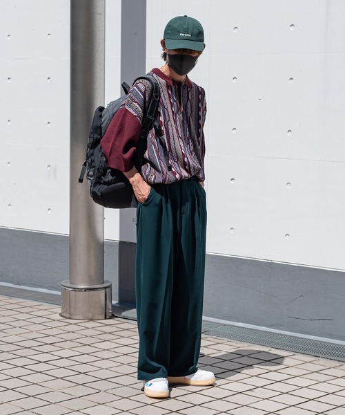 Perushu（ペルーシュ）の「Perushu刺繍ロゴキャップ（キャップ・メンズ・グリーン/オフホワイト・FREE）」の8枚目の写真