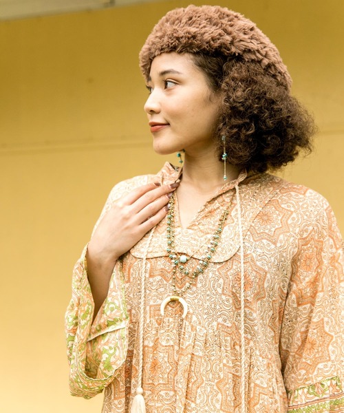 チャイハネ（チャイハネ）の「【チャイハネ】ロングチェーンピアス（ピアス（両耳用）・レディース・ターコイズブルー・FREE）」の7枚目の写真