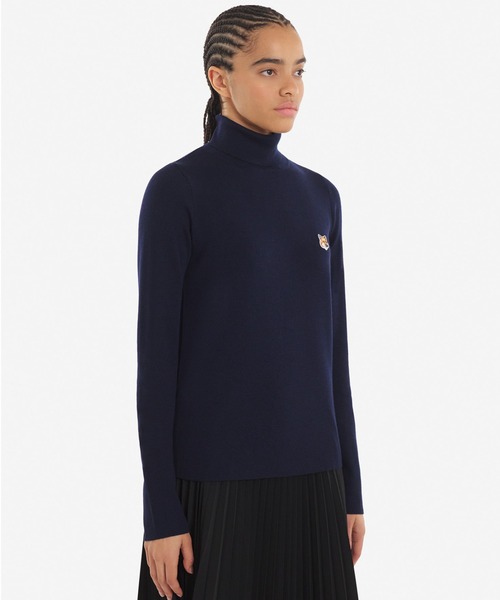 MAISON KITSUNE メゾンキツネ　ニット　ブラック セール】BOLD FOX HEAD PATCH REGULAR CARDIGAN（ニット