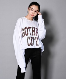 GALLIS ADDICTION | GA GLITTER-COLLEGE L/S TEE/カレッジロゴ ロンT(Tシャツ/カットソー)