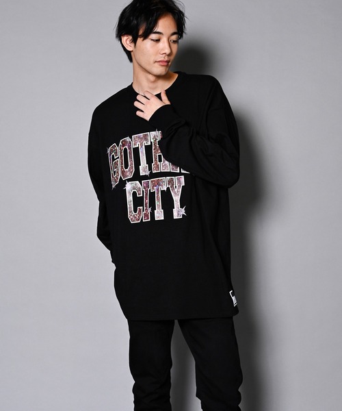 GALLIS ADDICTION（ガリスアディクション）の「GA GLITTER-COLLEGE L/S TEE/カレッジロゴ ロンT（Tシャツ/カットソー・メンズ・ホワイト/ブラック・M/L）」の2枚目の写真