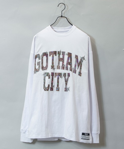GALLIS ADDICTION（ガリスアディクション）の「GA GLITTER-COLLEGE L/S TEE/カレッジロゴ ロンT（Tシャツ/カットソー・メンズ・ホワイト/ブラック・M/L）」の9枚目の写真