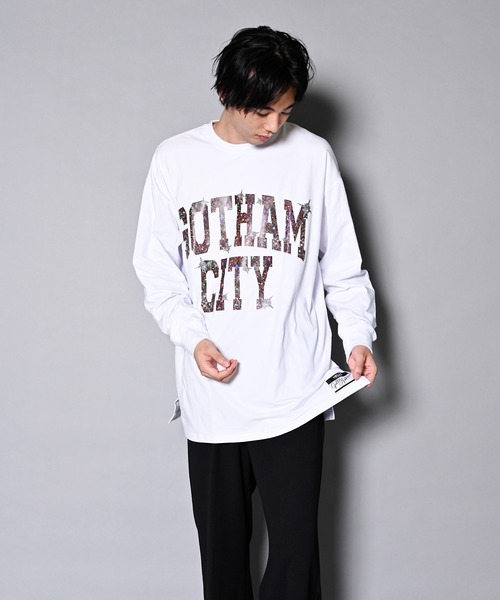 GALLIS ADDICTION（ガリスアディクション）の「GA GLITTER-COLLEGE L/S TEE/カレッジロゴ ロンT（Tシャツ/カットソー・メンズ・ホワイト/ブラック・M/L）」の16枚目の写真