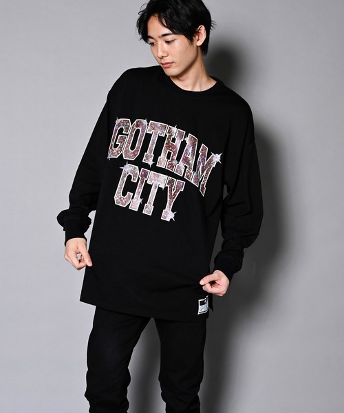 GALLIS ADDICTION（ガリスアディクション）の「GA GLITTER-COLLEGE L/S TEE/カレッジロゴ ロンT（Tシャツ/カットソー・メンズ・ホワイト/ブラック・M/L）」の5枚目の写真