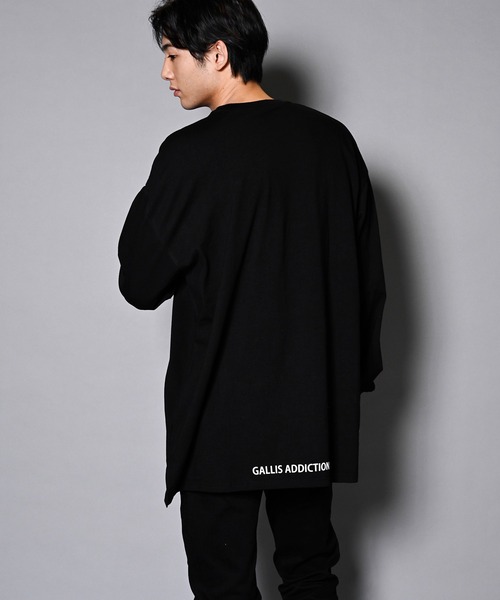 GALLIS ADDICTION（ガリスアディクション）の「GA GLITTER-COLLEGE L/S TEE/カレッジロゴ ロンT（Tシャツ/カットソー・メンズ・ホワイト/ブラック・M/L）」の12枚目の写真