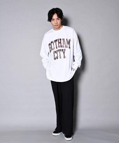 GALLIS ADDICTION（ガリスアディクション）の「GA GLITTER-COLLEGE L/S TEE/カレッジロゴ ロンT（Tシャツ/カットソー・メンズ・ホワイト/ブラック・M/L）」の6枚目の写真