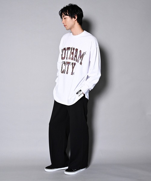 GALLIS ADDICTION（ガリスアディクション）の「GA GLITTER-COLLEGE L/S TEE/カレッジロゴ ロンT（Tシャツ/カットソー・メンズ・ホワイト/ブラック・M/L）」の19枚目の写真