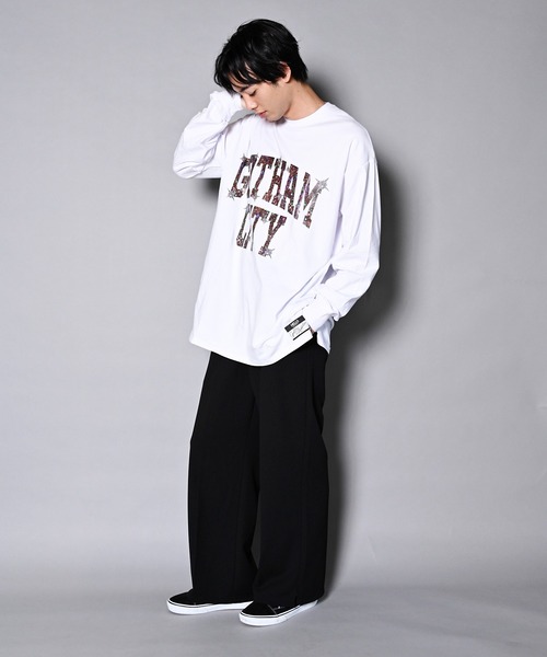 GALLIS ADDICTION（ガリスアディクション）の「GA GLITTER-COLLEGE L/S TEE/カレッジロゴ ロンT（Tシャツ/カットソー・メンズ・ホワイト/ブラック・M/L）」の13枚目の写真