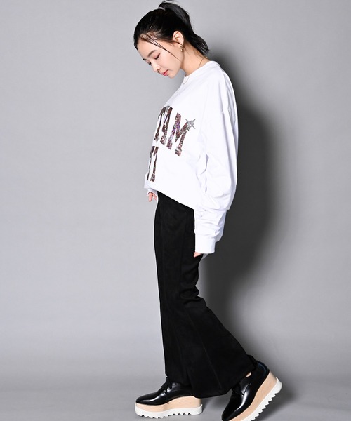 GALLIS ADDICTION（ガリスアディクション）の「GA GLITTER-COLLEGE L/S TEE/カレッジロゴ ロンT（Tシャツ/カットソー・メンズ・ホワイト/ブラック・M/L）」の20枚目の写真