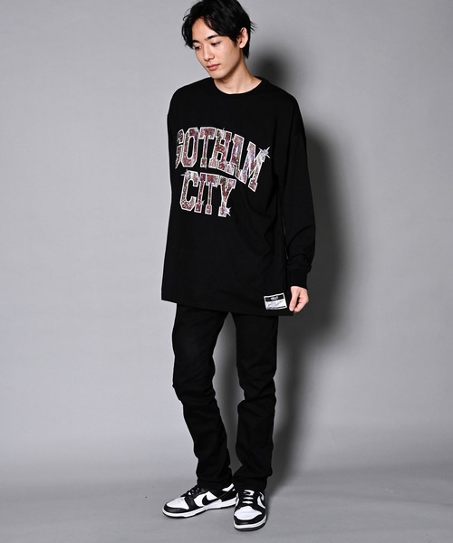 GALLIS ADDICTION（ガリスアディクション）の「GA GLITTER-COLLEGE L/S TEE/カレッジロゴ ロンT（Tシャツ/カットソー・メンズ・ホワイト/ブラック・M/L）」の8枚目の写真