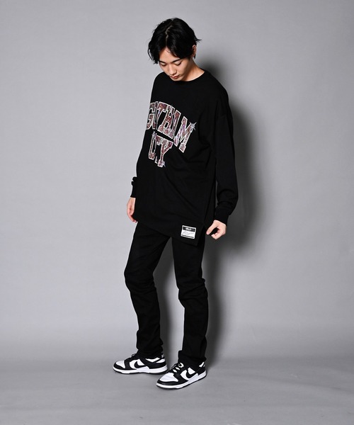 GALLIS ADDICTION（ガリスアディクション）の「GA GLITTER-COLLEGE L/S TEE/カレッジロゴ ロンT（Tシャツ/カットソー・メンズ・ホワイト/ブラック・M/L）」の21枚目の写真