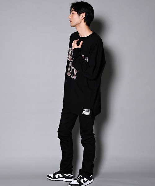 GALLIS ADDICTION（ガリスアディクション）の「GA GLITTER-COLLEGE L/S TEE/カレッジロゴ ロンT（Tシャツ/カットソー・メンズ・ホワイト/ブラック・M/L）」の15枚目の写真