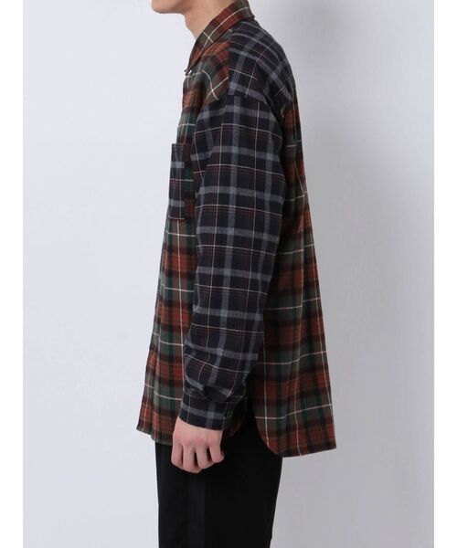 COTORICA（コトリカ）の「パネルスイッチチェックシャツ（シャツ/ブラウス・メンズ・ブラウン/ブラック・MEDIUM/LARGE）」の5枚目の写真