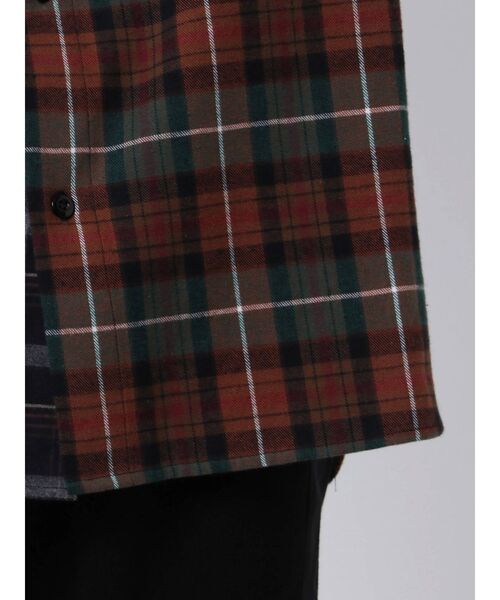COTORICA（コトリカ）の「パネルスイッチチェックシャツ（シャツ/ブラウス・メンズ・ブラウン/ブラック・MEDIUM/LARGE）」の9枚目の写真