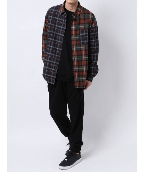 COTORICA（コトリカ）の「パネルスイッチチェックシャツ（シャツ/ブラウス・メンズ・ブラウン/ブラック・MEDIUM/LARGE）」の10枚目の写真