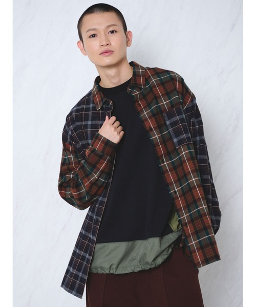 COTORICA（コトリカ）の「パネルスイッチチェックシャツ（シャツ/ブラウス・メンズ・ブラウン/ブラック・MEDIUM/LARGE）」の15枚目の写真