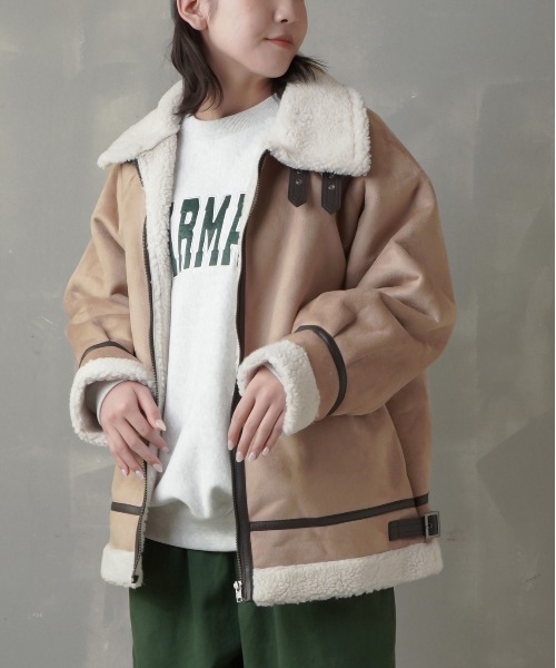 SPINNS（スピンズ）の「パイピングムートンフライトジャケット