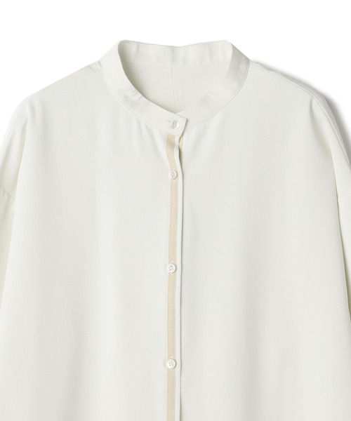 ReNorm（リノーム）の「スウィングテープロングシャツ（シャツ/ブラウス・レディース・ブラック/オフホワイト・フリー）」の13枚目の写真