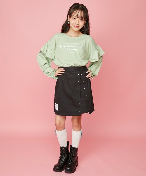 JENNI love（ジェニィラブ）の「ハートリベット付きスカパン（その他パンツ・キッズ・ブラック/ベージュ/ラベンダー・130cm/140cm/150cm/160cm）」の13枚目の写真