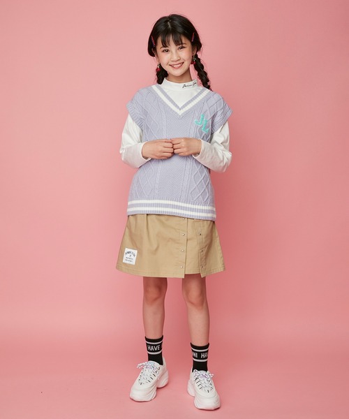 JENNI love（ジェニィラブ）の「ハートリベット付きスカパン（その他パンツ・キッズ・ブラック/ベージュ/ラベンダー・130cm/140cm/150cm/160cm）」の17枚目の写真