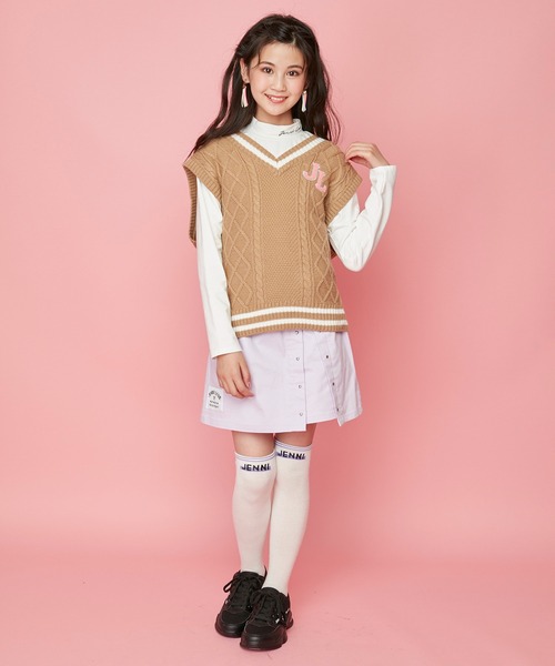 JENNI love（ジェニィラブ）の「ハートリベット付きスカパン（その他パンツ・キッズ・ブラック/ベージュ/ラベンダー・130cm/140cm/150cm/160cm）」の19枚目の写真