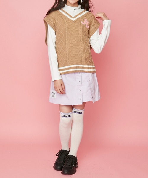 JENNI love（ジェニィラブ）の「ハートリベット付きスカパン（その他パンツ・キッズ・ブラック/ベージュ/ラベンダー・130cm/140cm/150cm/160cm）」の11枚目の写真