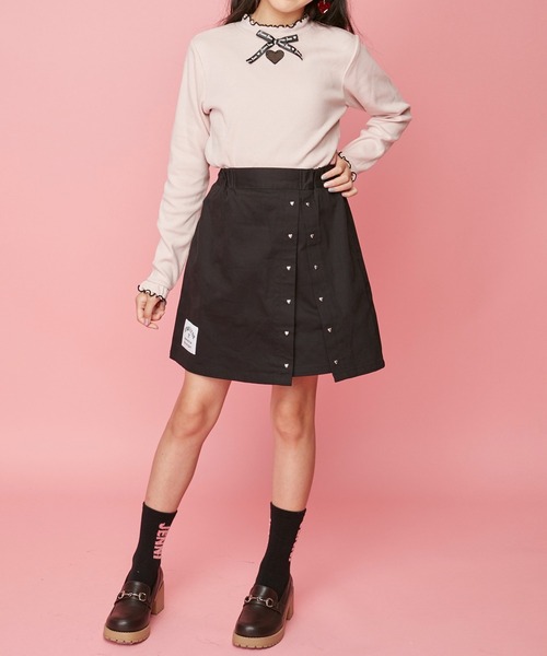 JENNI love（ジェニィラブ）の「ハートリベット付きスカパン（その他パンツ・キッズ・ブラック/ベージュ/ラベンダー・130cm/140cm/150cm/160cm）」の4枚目の写真