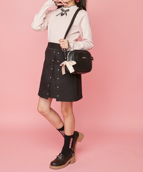 JENNI love（ジェニィラブ）の「ハートリベット付きスカパン（その他パンツ・キッズ・ブラック/ベージュ/ラベンダー・130cm/140cm/150cm/160cm）」の5枚目の写真