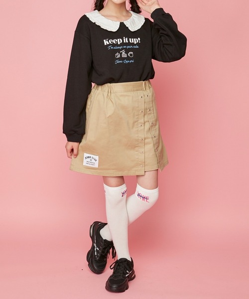 JENNI love（ジェニィラブ）の「ハートリベット付きスカパン（その他パンツ・キッズ・ブラック/ベージュ/ラベンダー・130cm/140cm/150cm/160cm）」の8枚目の写真